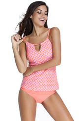 Chic Anchor/Plant Print 2pcs Tankini Swimsuit Sai Feel